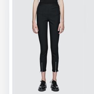 Alexander Wang Super Stretch Cotton Pant With Ankle Zippers size 10